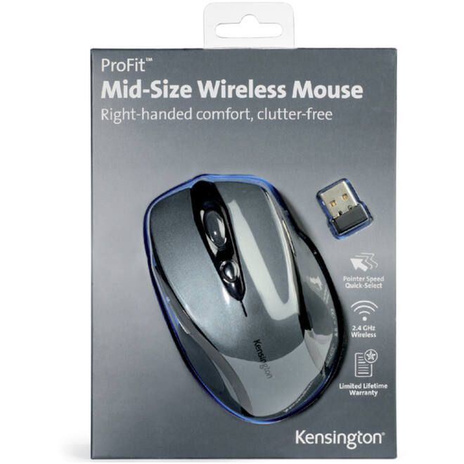 Muis Kensington Pro Fit draadloos grijs