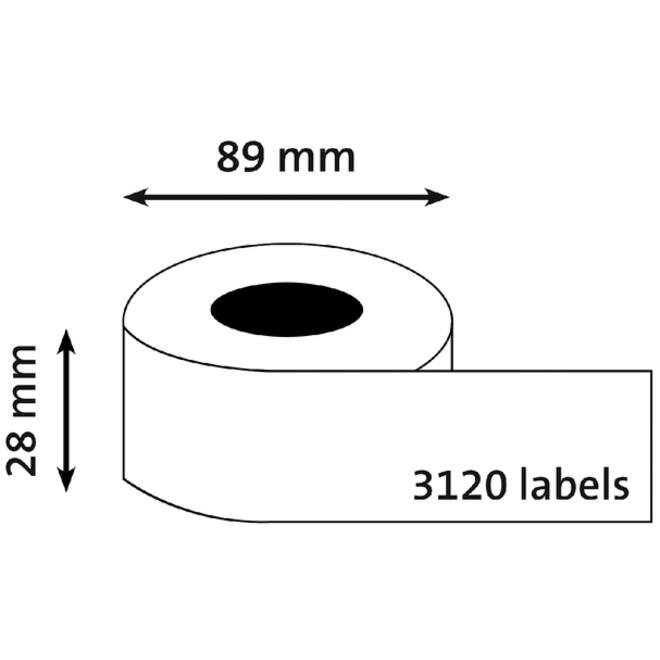 Etiket Dymo LabelWriter adressering 28x89mm 24 rollen á 130 stuks wit