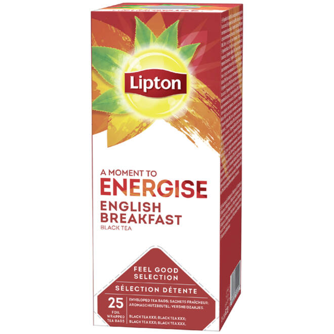 Thee Lipton Energise English breakfast 25x1.5gr