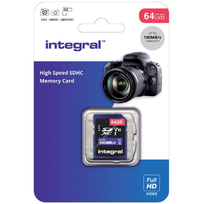 Geheugenkaart Integral SDXC V10 64GB