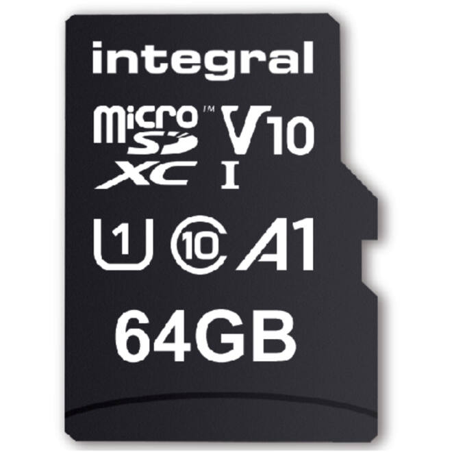 Geheugenkaart Integral microSDXC V10 64GB