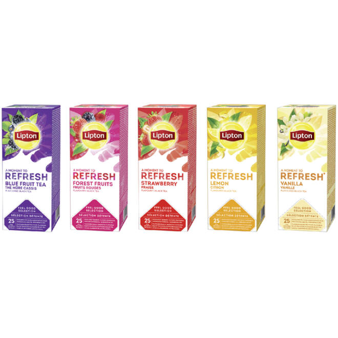 Thee Lipton Refresh blue fruit tea 25x1.5gr