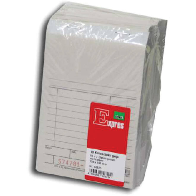 Kassablok Expres met carbon SI-40925 150x110mm 2x50 blad grijs