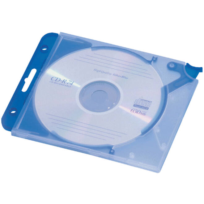 Cd opbergmap Quickflip compleet blauw 5stuks