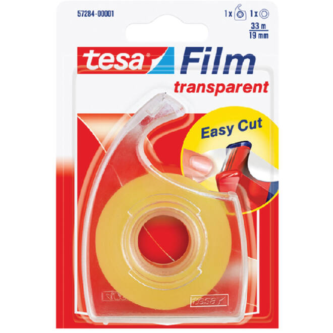 Plakband tesafilm® 33mx19mm transparant + dispenser