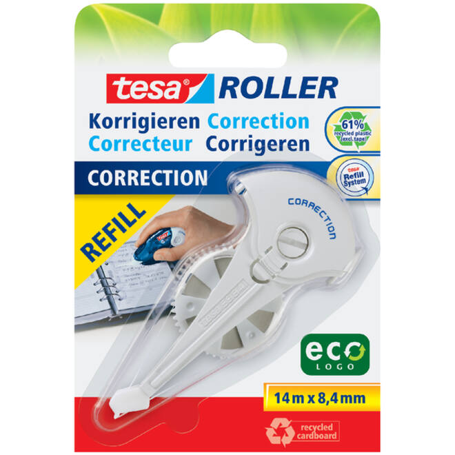 Navulling corretieroller tesa® ecoLogo® 14mx8,4mm op blister