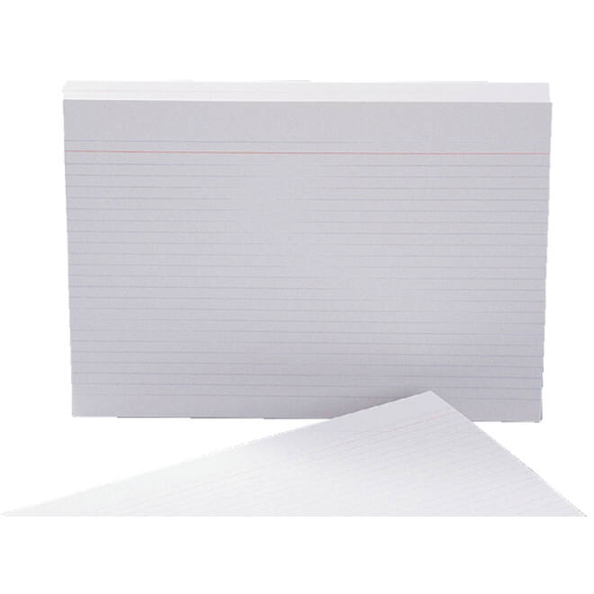 Systeemkaart Aurora 130x80mm lijn met rode koplijn 210gr wit