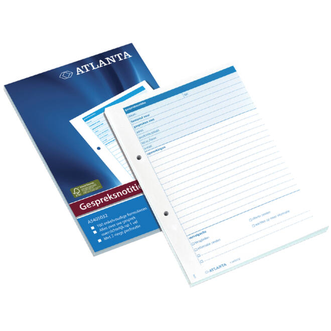 Gespreksnotitieblok Djois Atlanta A5 100 vel wit