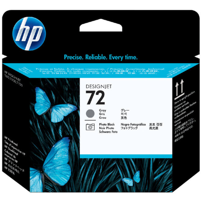 Printkop HP C9380A 72 grijs + foto zwart