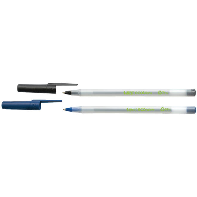 Balpen Bic ecolutions round stic medium blauw