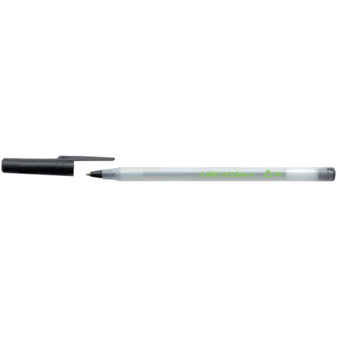 Balpen Bic ecolutions round stic medium zwart