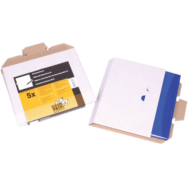 Brievenbusbox CleverPack A5 230x160x26mm karton wit pak à 5 stuks