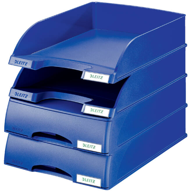 Brievenbak Leitz Plus met lade A4 maxi blauw