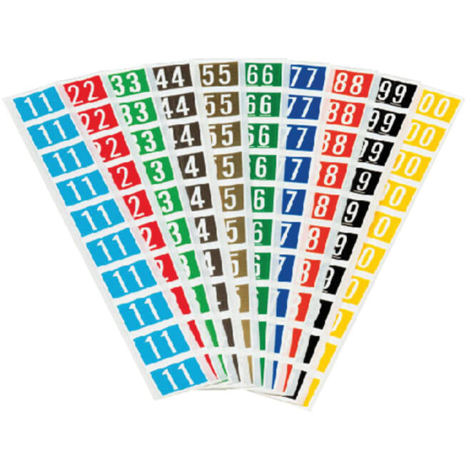 Code-tabs 0-9 Jalema clipexmappen zelfklevend zakje 300st