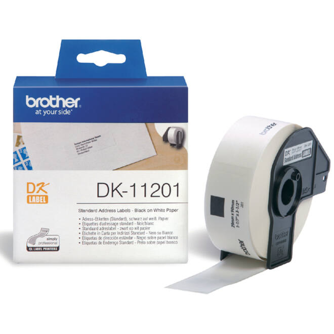 Etiket Brother DK-11201 29x90mm adres 400stuks