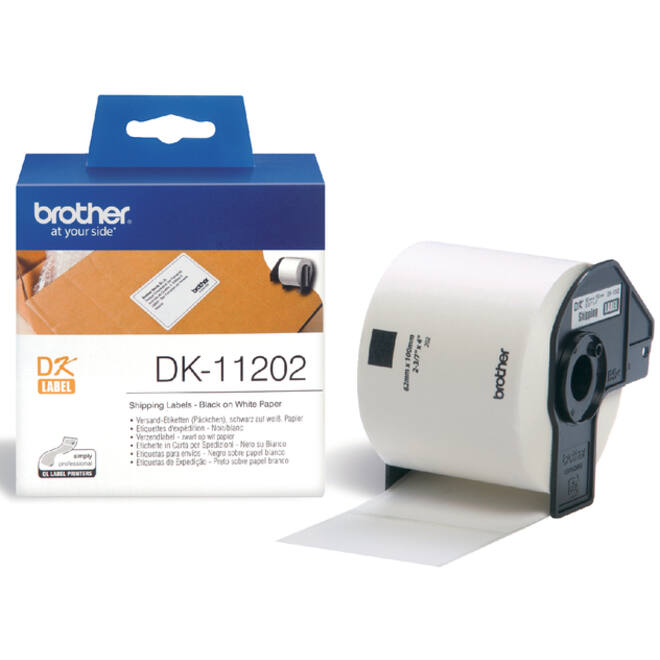 Etiket Brother DK-11202 62x100mm verzendlabel 300stuks