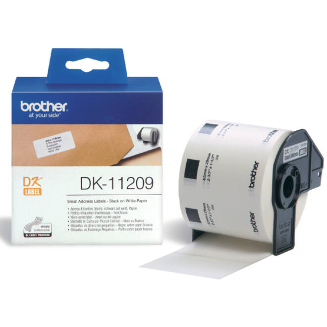 Etiket Brother DK-11209 29x62mm klein adres 800stuks