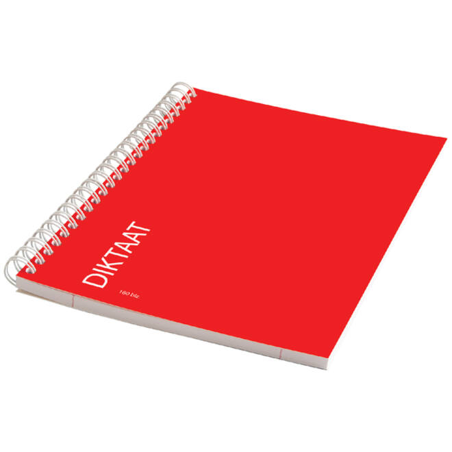 Schrift Qbasic diktaat A5 spiraal lijn 160blz 70gr rood