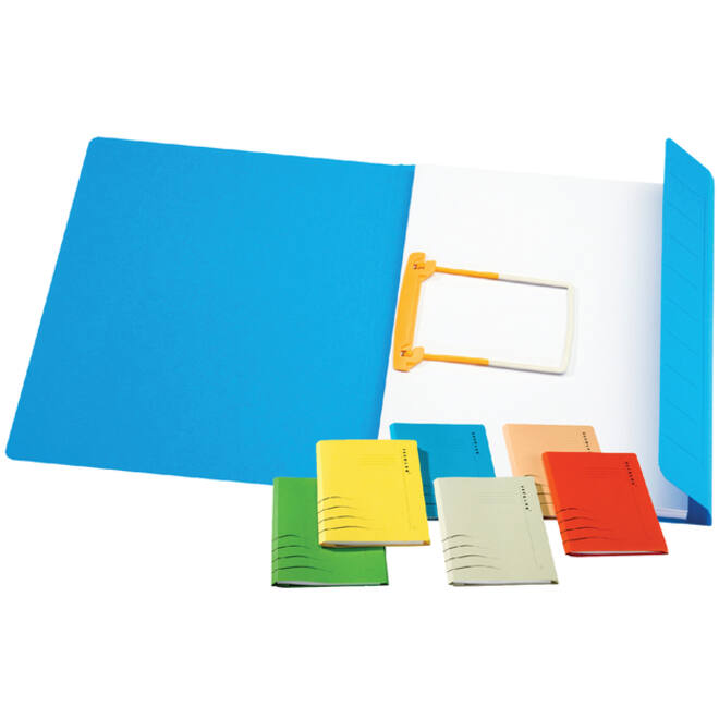 Clipmap Secolor A4 100% gerecycled karton 250gr blauw verpakt per 10 stuks