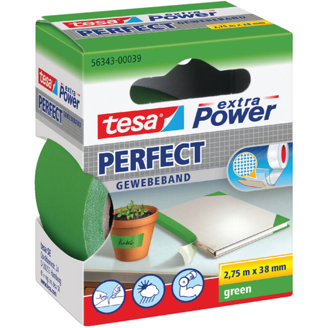 Textieltape tesa® extra Power Perfect 2.75mx38mm groen