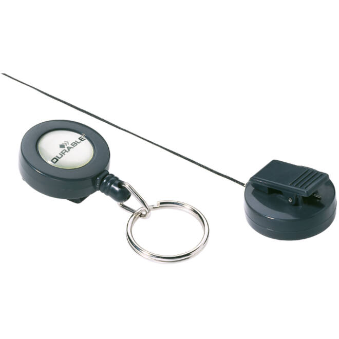 Afrolmechanisme Durable 8222 met sleutelring 80cm antraciet