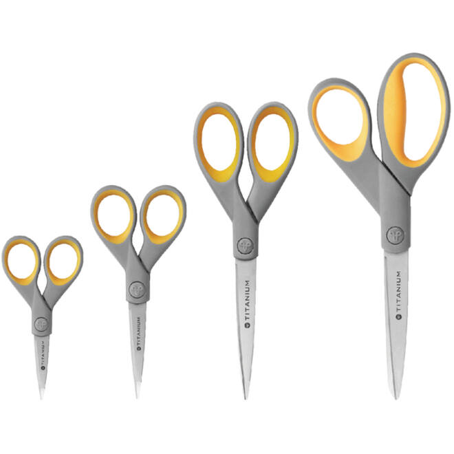 Kantoorschaar Westcott 130mm met softgrip titanium