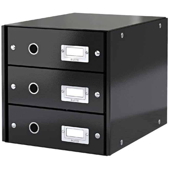 Ladenkast Leitz Click & Store WOW 3 laden zwart
