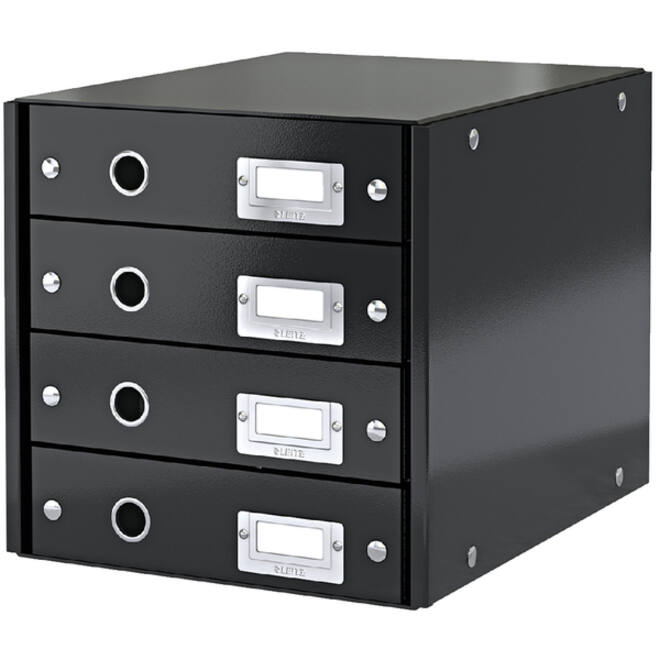 Ladenkast Leitz WOW Click & Store 4 laden zwart