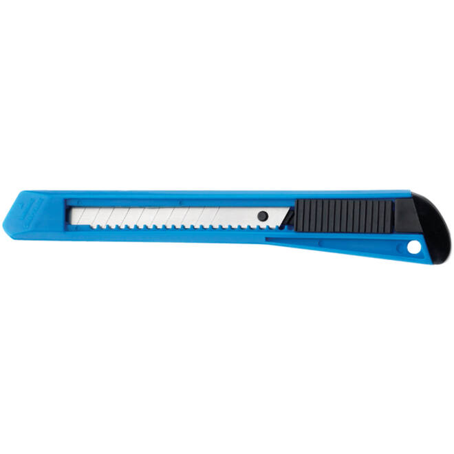 Snijmes Westcott office 9mm met schuifsluiting blauw