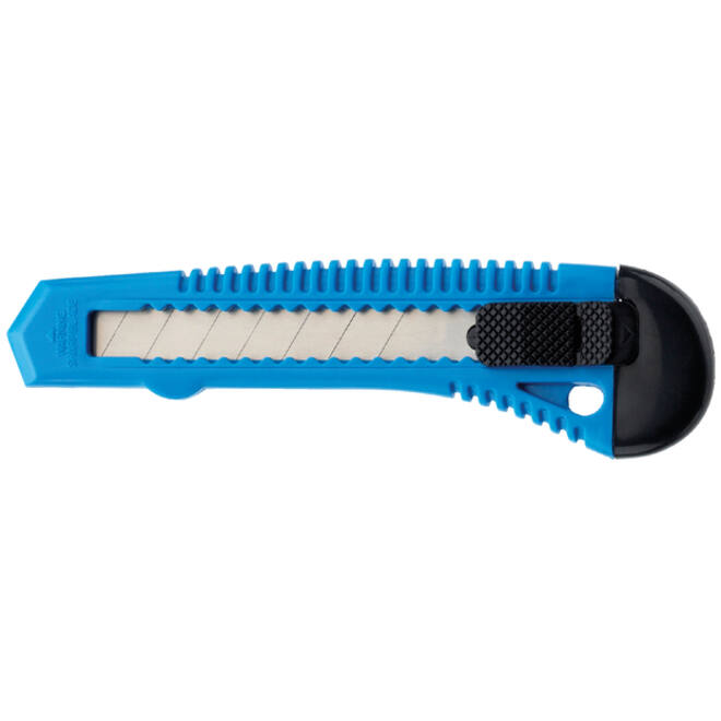Snijmes Westcott office 18mm met schuifsluiting blauw