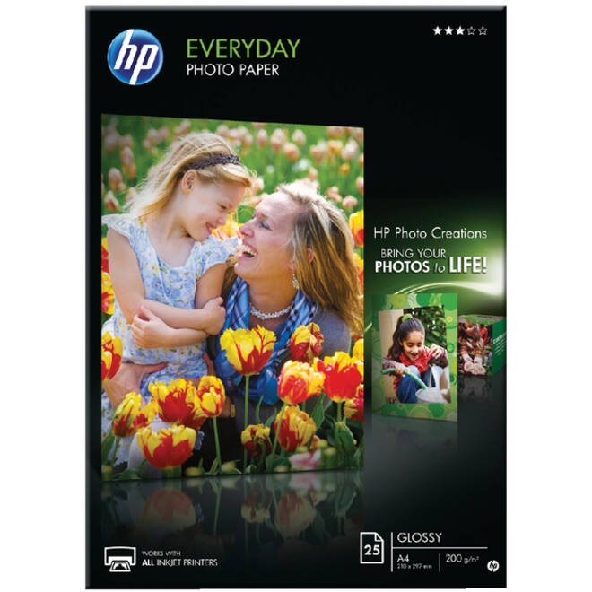 Inkjetpapier HP Q5451A A4 matglans 200gr 25vel