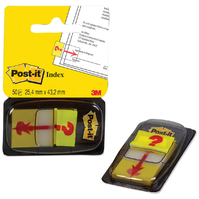 Indextabs Post-it 68031 25,4x43.2mm " hier ondertekenen" geel