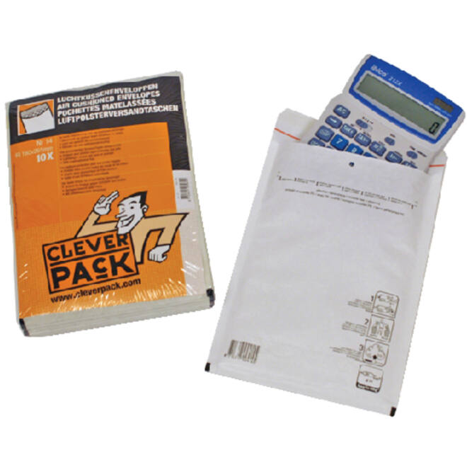 Envelop CleverPack luchtkussen nr14 180x265mm wit pak à 10 stuks
