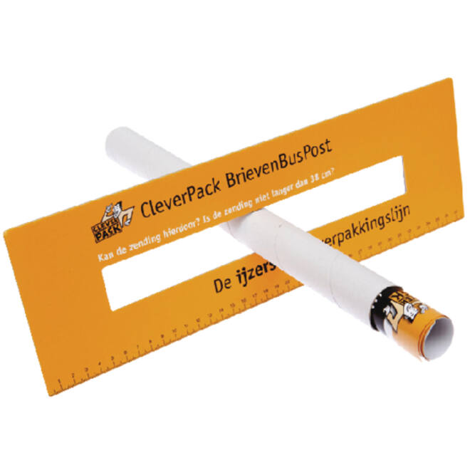 Verzendkoker CleverPack A3 330x29.7x1.2 met doppen wit pak à 5 stuks