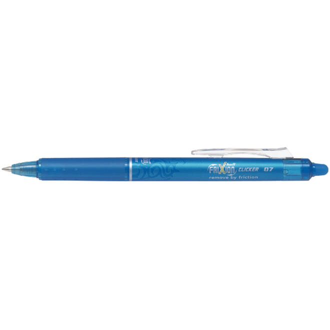 Rollerpen PILOT friXion clicker medium lichtblauw