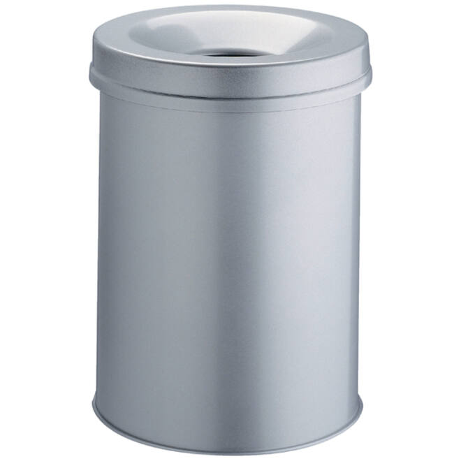 Papierbak met vlamdover Vepabins 15liter 26cm grijs
