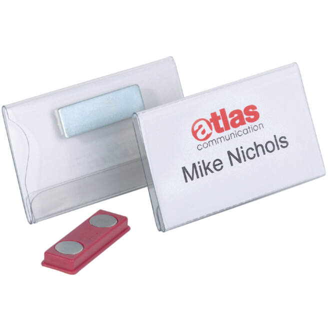 Badge Durable 8116 vlak met magneet 40x75mm