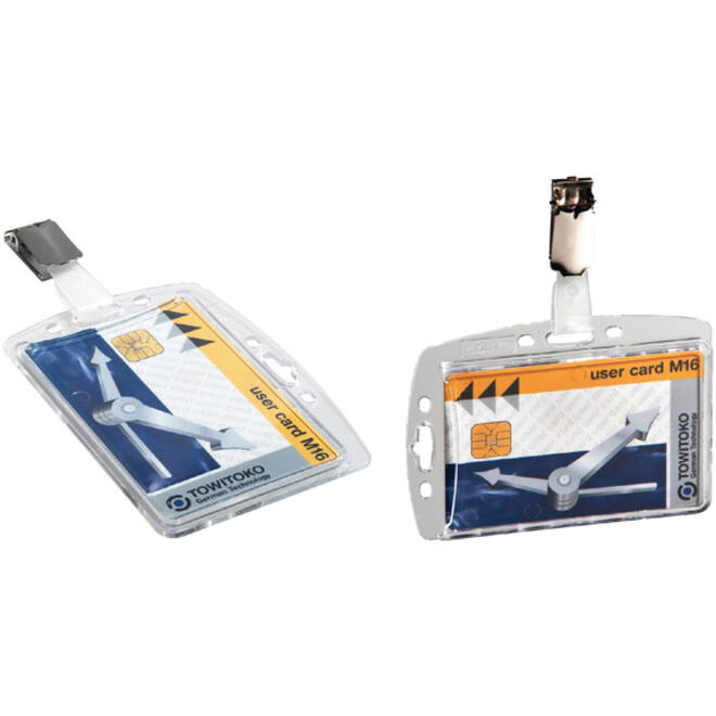 Veiligheidspashouder Durable 8005 dicht met clip 54x85mm