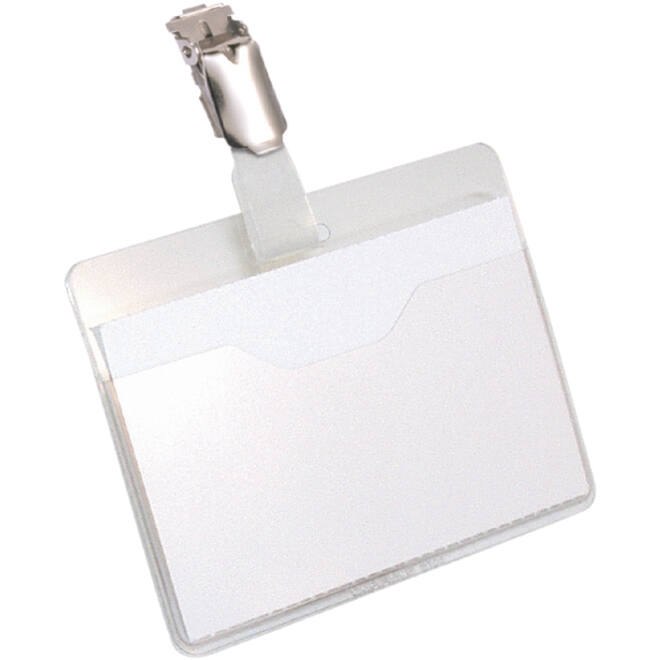 Badge Durable 8106 met clip liggend open 60x90mm