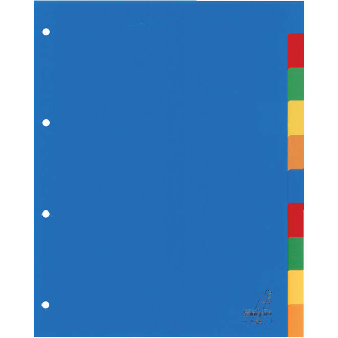 Tabbladen Kangaro 4-gaats A410 10-delig assorti PP