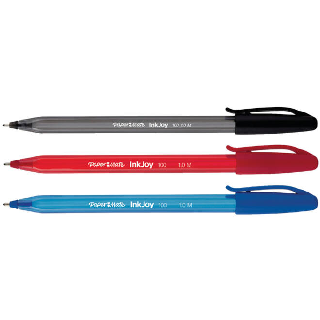 Balpen Paper Mate Inkjoy 100 medium blauw