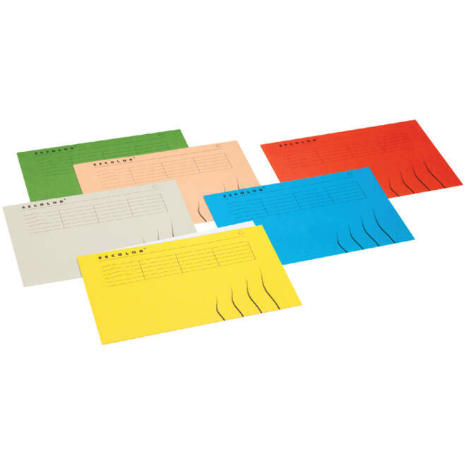 Vouwmap Secolor A4 gelijk 225gr blauw