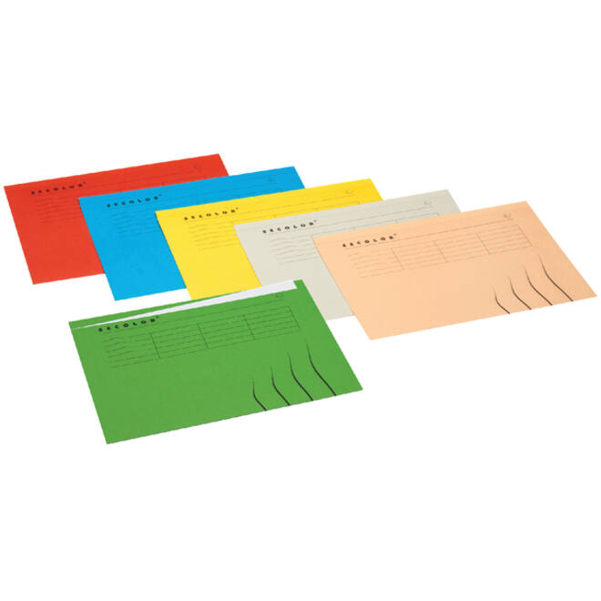 Vouwmap Secolor A4 ongelijk 225gr groen