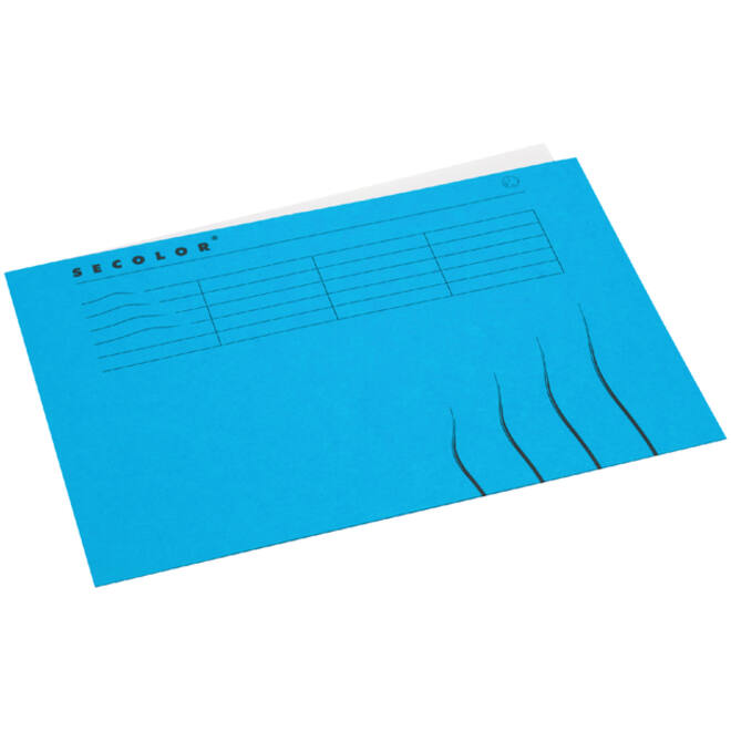 Vouwmap Secolor A4 gelijk 225gr blauw