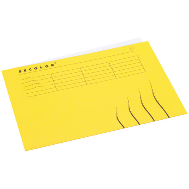 Vouwmap Secolor A4 gelijk 225gr geel