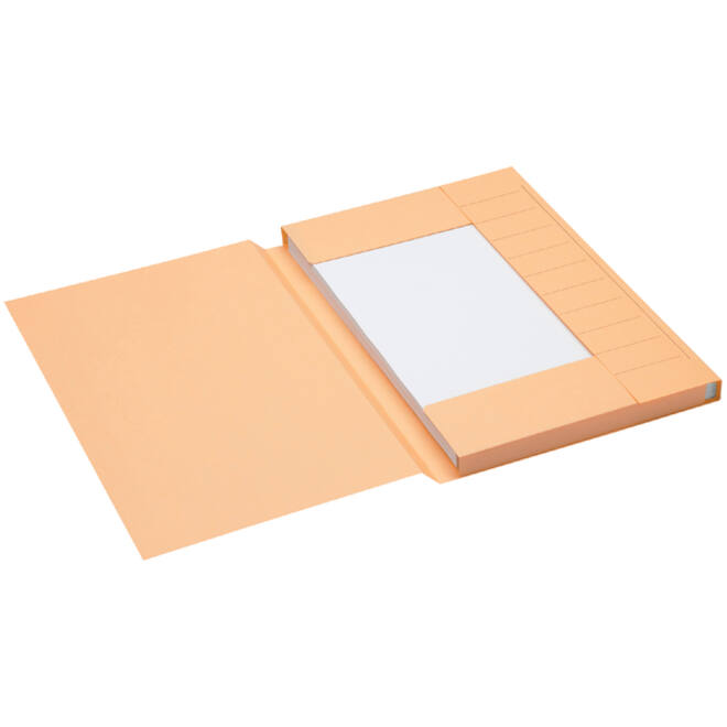 Dossiermap Secolor folio 3 kleppen 225gr chamois