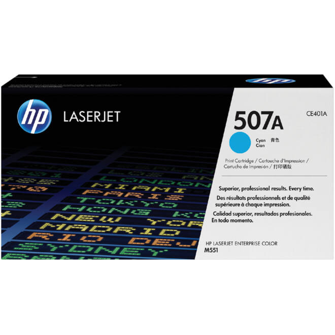 Tonercartridge HP CE401A 507A blauw