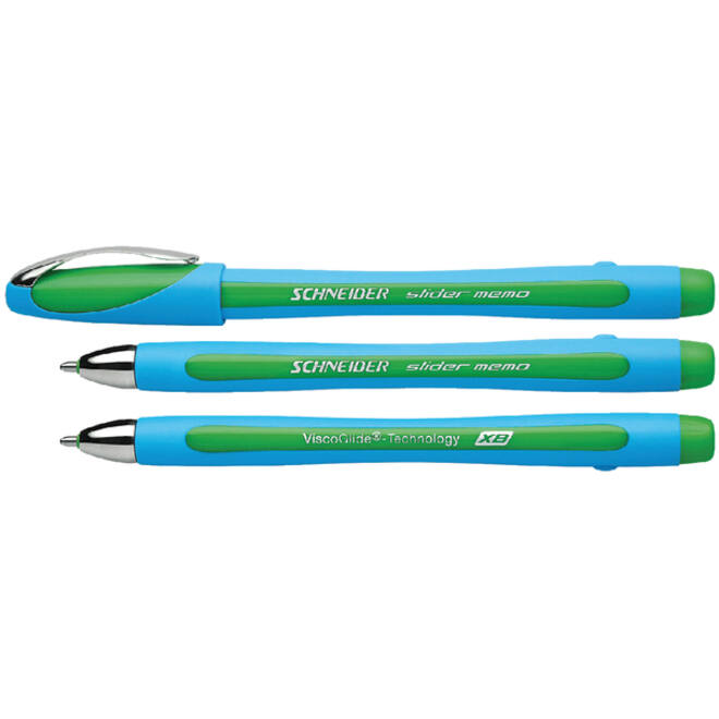 Balpen Schneider Slider Memo extra breed groen