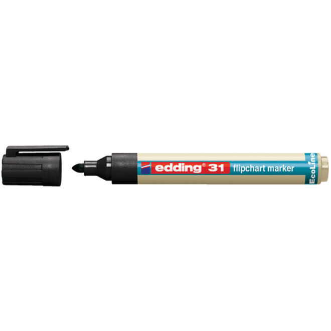 Viltstift edding 31 Ecoline voor flipover rond 1.5-3mm zwart