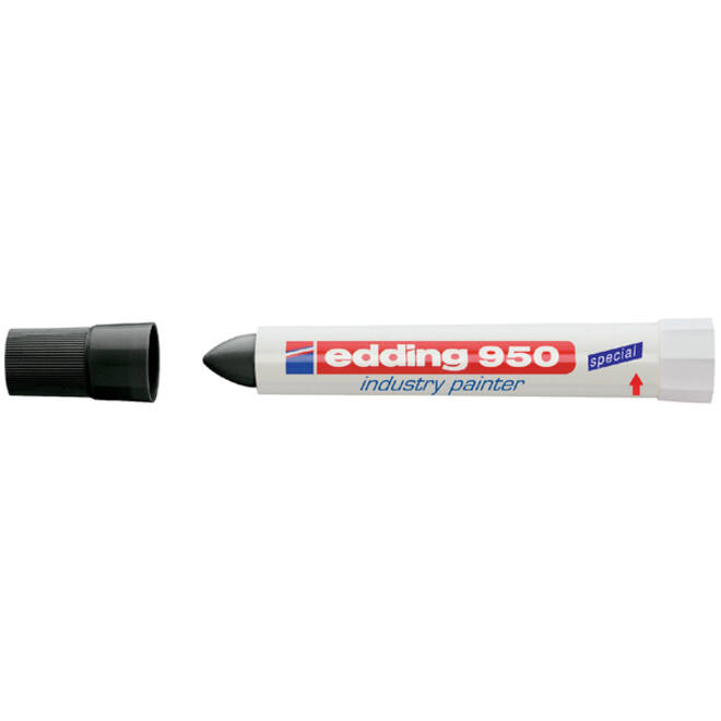 Viltstift edding 950 pastamarker industry rond 10mm zwart